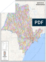 Mapa Estado Sao Paulo IBGE SP - Politico - 2015