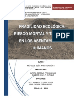 Fragilidad Ecológica: Riesgo Mortal y Tendencia en Los Asentamientos Humanos