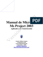 Manual Microsoft Project Aplicado a La Construccion