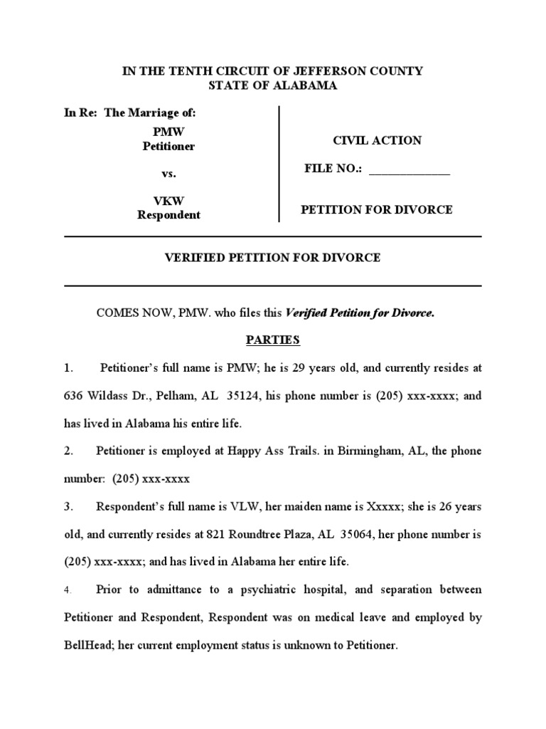 Divorce Alabama Child Custody Contact (Law)