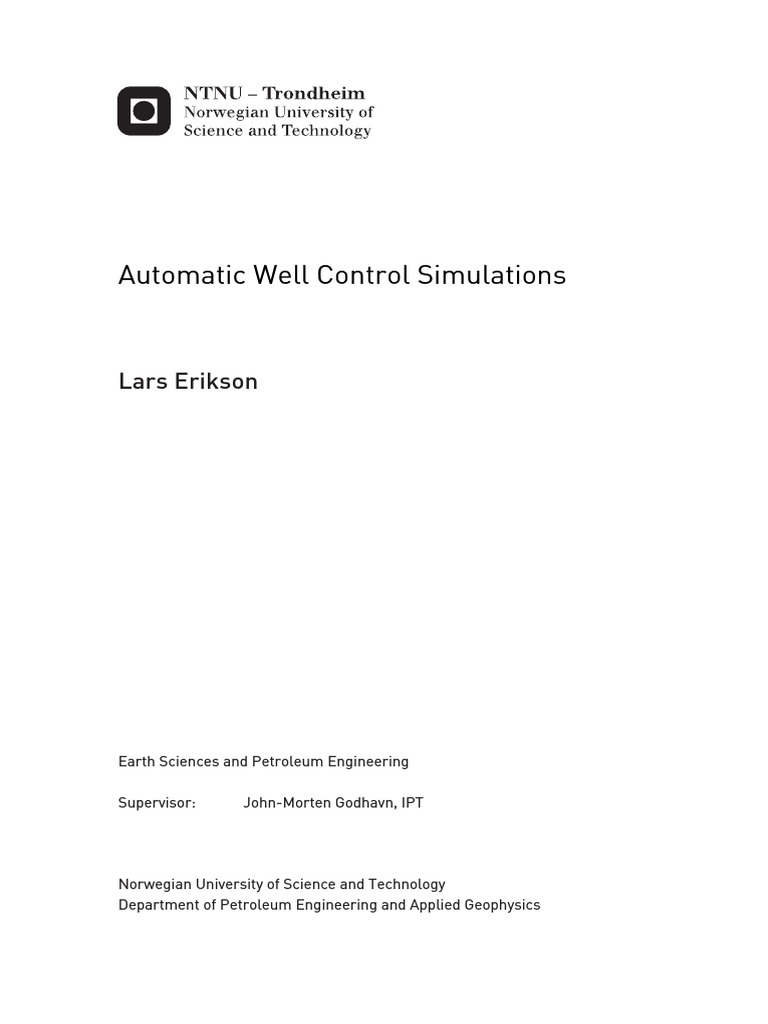 Well Control Simulation Techniques | PDF | Blowout (Well Drilling ...
