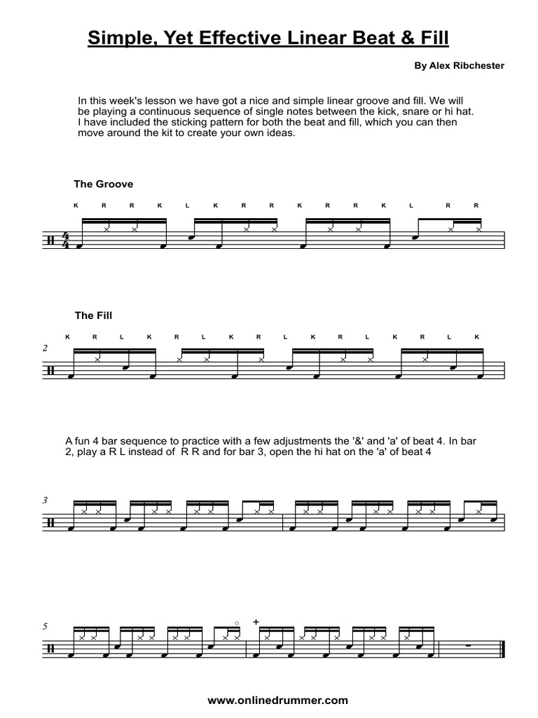 Simple Linear Beat Fill | PDF