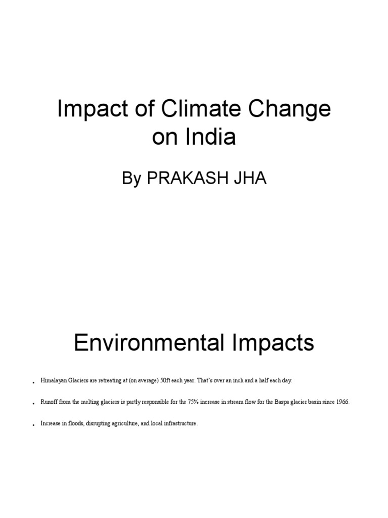 Climate Change Impacts on India | PDF | Effects Of Global Warming ...