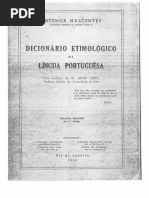 Dicionario Etimológico Da Língua Portuguesa - Antenor Nascentes
