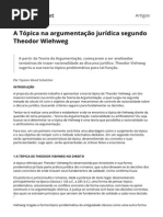 A Tópica na Argumentação