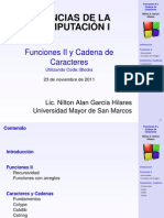 Cadena de Caracteres y Arreglos