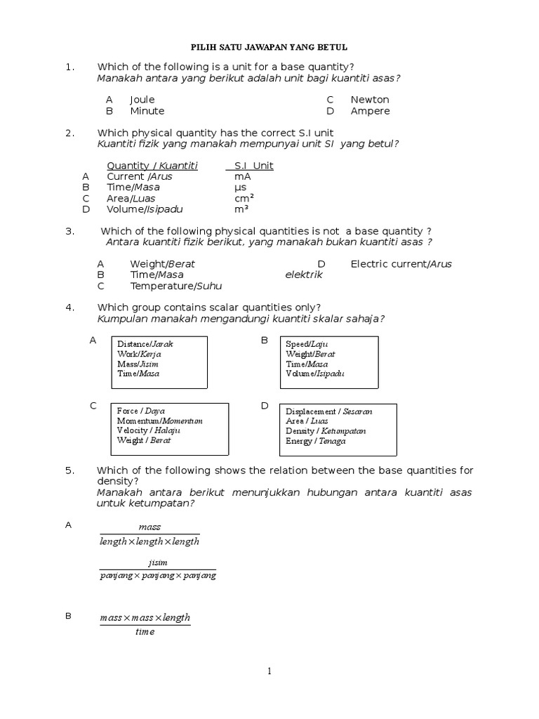 Contoh Soalan Pt3 Sains Bab 1 - Selangor j