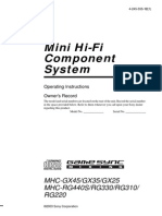 Sony MHC-RG330 - Manual