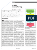 WCDMA Versus GSM: Handset Performance Testing: Test and Measurement