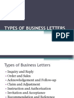 Types of Business Letters  