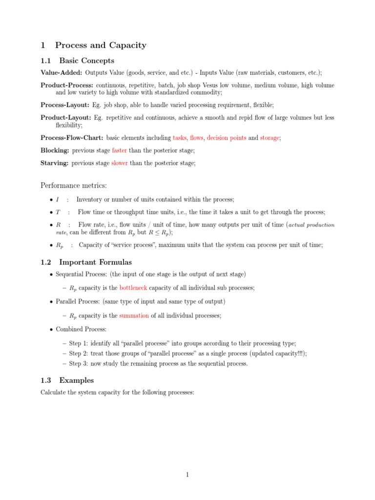 Process Capacity and Queueing Systems Guide | PDF | Demand | Operations ...