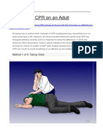 How To Do CPR On An Adult