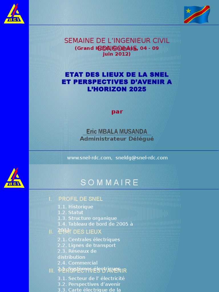 État des lieux et avenir de la SNEL | PDF | Univers physique | La nature