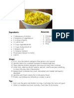 Ingredients of Yellow Rice