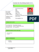 Curriculum Vitae "Bassofi Bintang Yunicha": Personal Identity