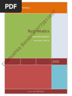 Hydrostatics