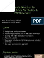 Super Node Selection For Efficient Patch Distribution in P2P Networks