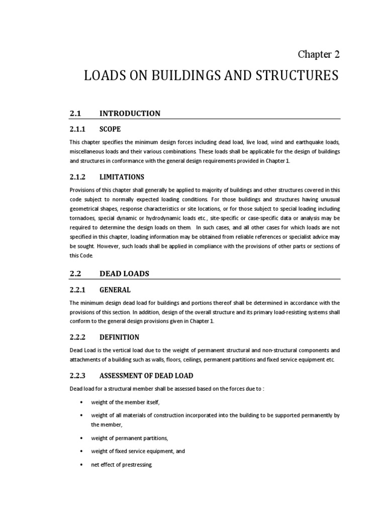 Building Load Design Requirements | PDF