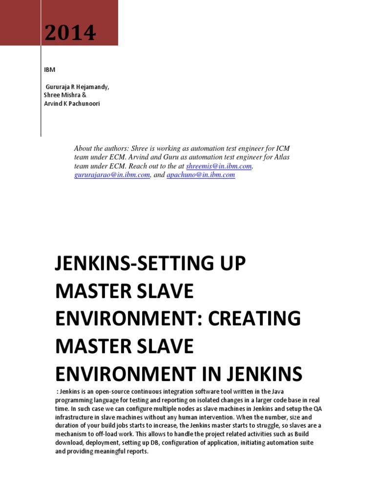 Jenkins Master-Slave Setup Guide | PDF | Command Line Interface ...
