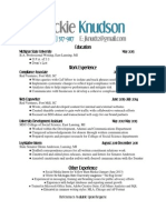 Jackie Knudson Resume 2015