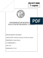 02017066 Programa Problemas de Filosofía Antigua