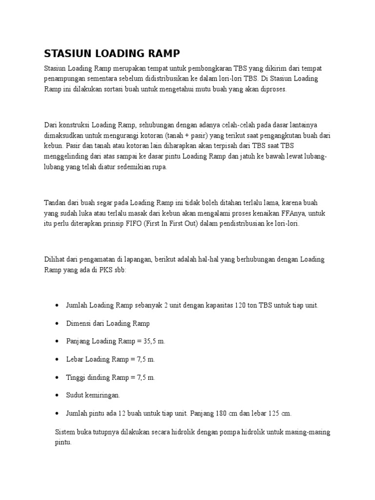 Stasiun Loading Ramp | PDF