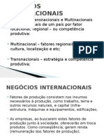 Aula 7 - Negocios Internacionais - Estratégia Transnacionais (1)