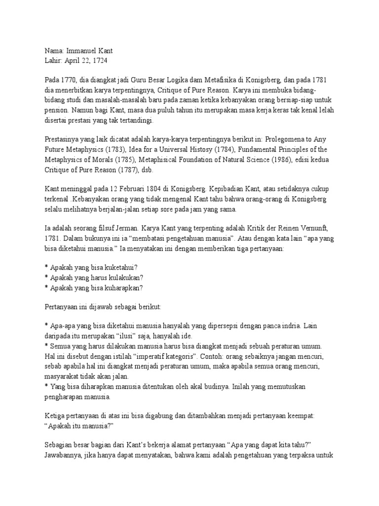 Imanuel Kant Pdf