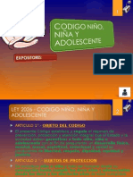 Codigo Niño Niña y Adolescente