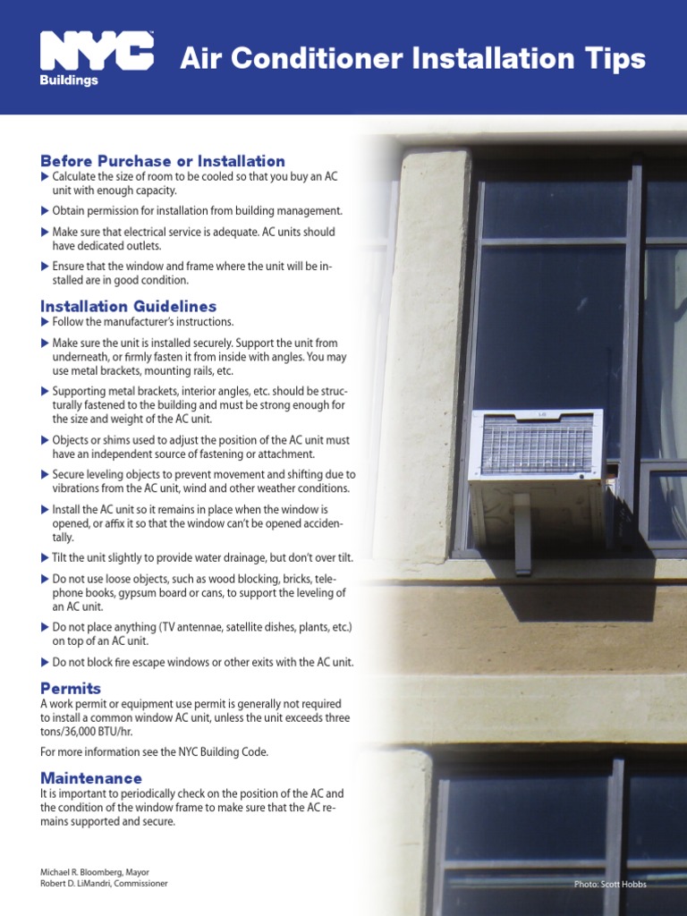 Air Conditioner Installation Tips Guide | PDF | Technology & Engineering