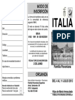 Italia: Modo de Inscripción