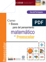 Bases para El Pensamiento Matemático en Preescolar