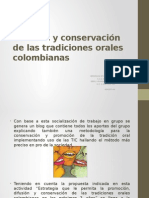 Difusión y Conservación de Las Tradiciones Orales Colombianas