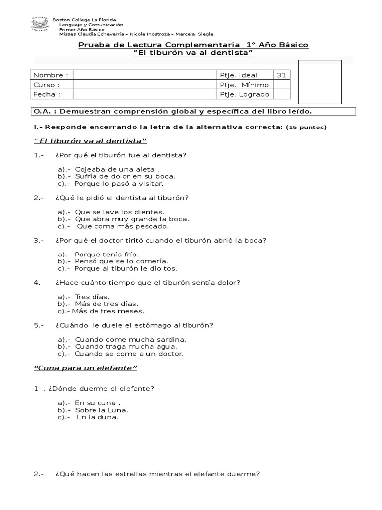 El Tiburon Va Al Dentista Descargar gratis PDF Ocio