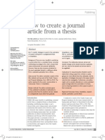 How To Create A Journal Article From A Thesis
