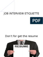 Job Interview Etiquette