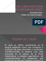 Teoria Del Caos Aplicada A Las Organizaciones