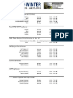 2015-16 Fall & Winter Schedule Paramus