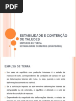 Estabilidade e Contenção de Taludes Vi - Empuxos de Terra