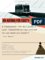 An Agenda For Equity: A Framework For Building A Just Transportation System in Los Angeles County