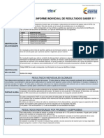 Interpretación Del Informe Individual de Resultados Saber 11°