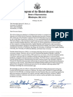 Congressional Letter to Gov Brown Supporting FHE-MII in California