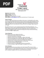 Weight Control Syllabus