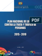 Plan Nacional Contra La Trata y Trafico de Personas