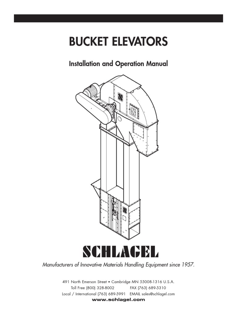 Bucket Elevator Manual.pdf Cinto (Mecânico) Elevador