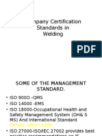 Company Certifcaion Welding
