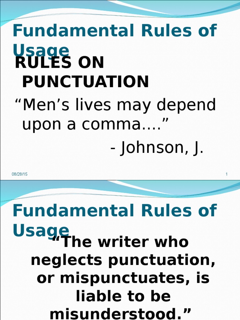 Punctuation Rules for Legal Writing | PDF | Comma | Punctuation