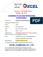 Business Plan & Marketing Strategies Course Outline (OXCEL)