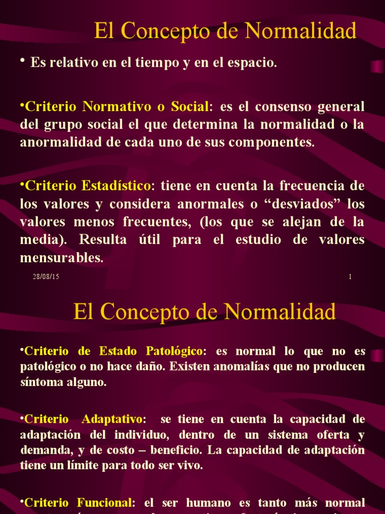 Diferentes Enfoques sobre la Normalidad y la Enfermedad Mental | PDF ...