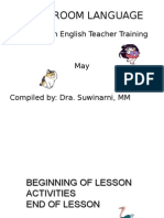 Classroom Language for English teacher